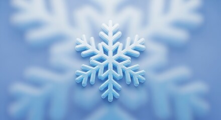 Stylized light blue snowflake graphic design