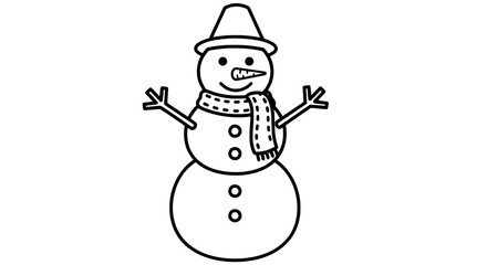 Snowman with transparent background