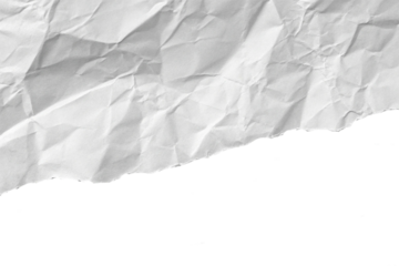 Realistic Torn Paper Edge Isolated on Transparent Background – Ripped White Paper Texture PNG Mockup