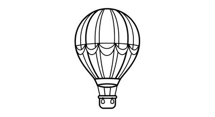 Hot air balloon with transparent background