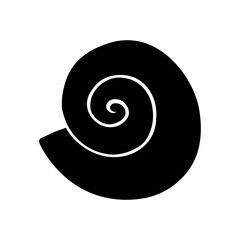 Cute shell vector icon. Cute sea animals illustration sign. sea animals symbol. Sea life logo. Shell web icon.