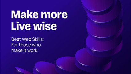 Abstract 3D Purple Circles Background