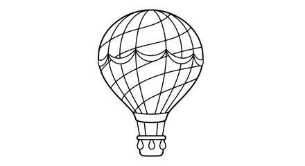 Hot air balloon with transparent background