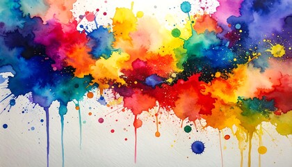 Colorful Watercolor Splatter Art