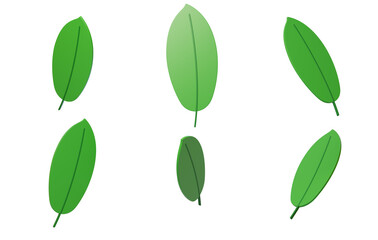 Green plants Fresh leaves Saplings Spring 3D