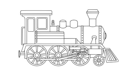 Steam locomotive with transparent background