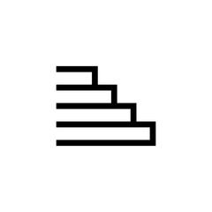 Stairs symbol and icon. Simple minimal vector drawing. 