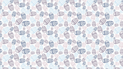 Easter egg pattern design, seamless spring holiday background, pastel colors, easter eggs decor