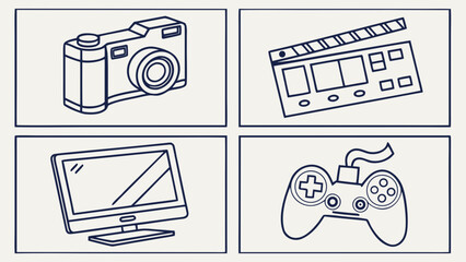 Set of vector icons for web and digital design