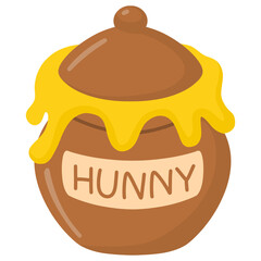 honey jar cartoon illustration 