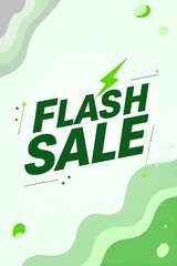 AI Generative. A Green Flash Sale Banner. 9
