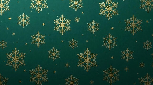 Premium Christmas Packaging Design. Golden snowflake seamless design for upscale packaging, wrapping paper, holiday branding, and seasonal product presentation.