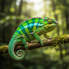 Obraz premium chameleon on a branch
