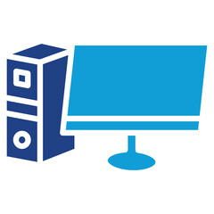 Desktop Pc Icon Element For Design