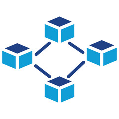 Blockchain Icon Element For Design