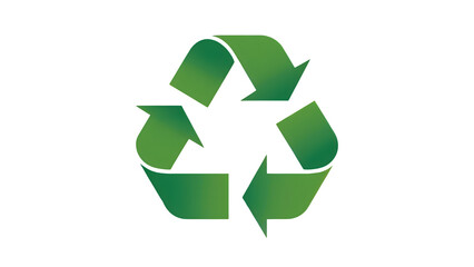 Obraz premium Green recycling symbol on black, promoting environmental sustainability