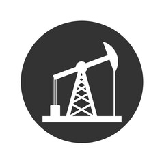 Naklejka premium Oil rig icon isolated on transparent background