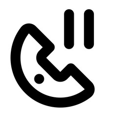 Phone Pause Icon Outline