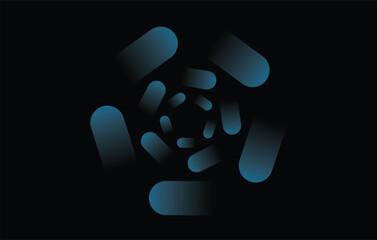 Abstract dark blue simple minimalist black background design luxury geometric space modern dynamic technology banner EPS 10