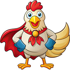 Fototapeta premium funny cartoon rooster