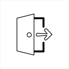 logout icons. simple line vector