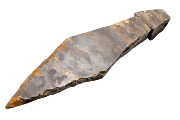 Ancient arrowhead uncovered, revealing craftsmanship and historical significance from early civilization artifacts in North America