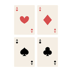 Aces Playing Cards Vector Illustration
