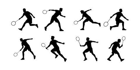 collection of basketball player silhouette illustrations