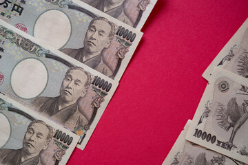 日本の一万円札のお金の背景