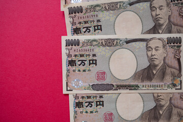 日本の一万円札のお金の背景