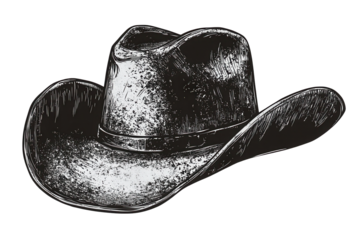 Vintage wild west cowboy hat showcasing classic western style with detailed textures in a low-resolution format capturing the essence of the frontier life