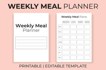 Weekly Meal Planner Printable Template