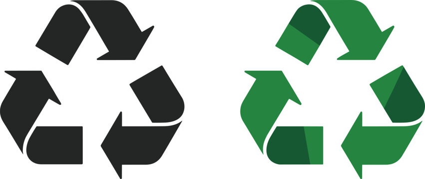 Recycling symbol icons, eco friendly logo, sustainability design, green arrows, waste management, reuse, environment, clean energy, nature conservation, ecology