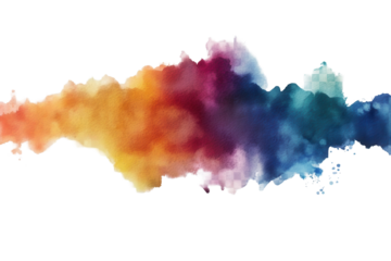 Colorful abstract watercolor gradient blending shades of red, orange, purple, blue, and green in a vibrant expression of creative freedom and artistic exploration