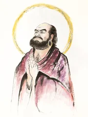 ink portrait of bodhidharma © hikolaj2