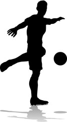 Soccer Football Player Male Silhouette Man