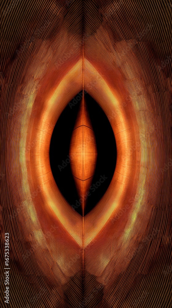Poster vivid abstract art, exploring the dynamic interplay of red and yellow circles in modern design.