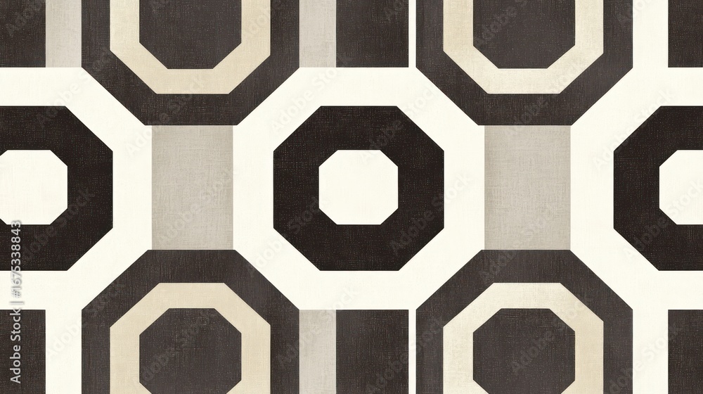 Poster geometric pattern with octagonal and rectangular shapes creating a modern and sophisticated design f