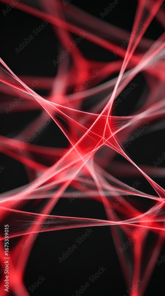 Poster dynamic swirls of red and white, an abstract modern art background for digital print media.