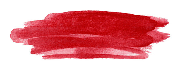 Fototapeta premium red watercolor background. Artistic hand paint. Isolated on transparent background.