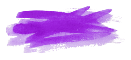 purple watercolor background. Artistic hand paint. Isolated on transparent background.