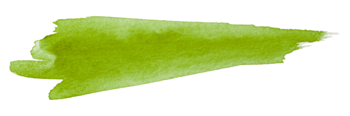 green watercolor background. Artistic hand paint. Isolated on transparent background.