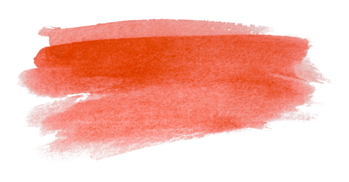red watercolor background. Artistic hand paint. Isolated on transparent background. - Powered by Adobe