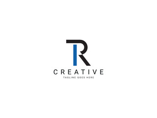 r modern letter logo	