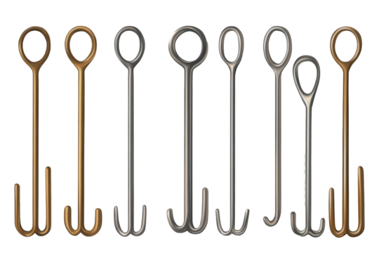 Collection of swing pins in various colors and designs isolated on a transparent background showcasing intricate details and craftsmanship