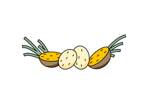 Patatas asadas y cortadas en rodajas