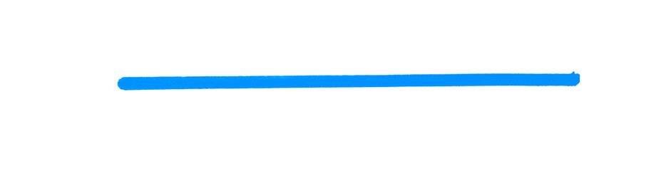 Durchstreichen oder Unterstreichen - Blaue gemalte Linie