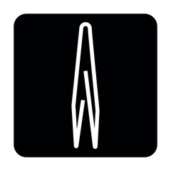 tweezer black line icon for digital and print projects.
