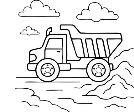 Dump Truck Vector Illustration
