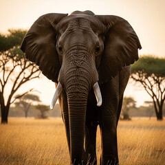 Obraz premium close-up photo of an elephant